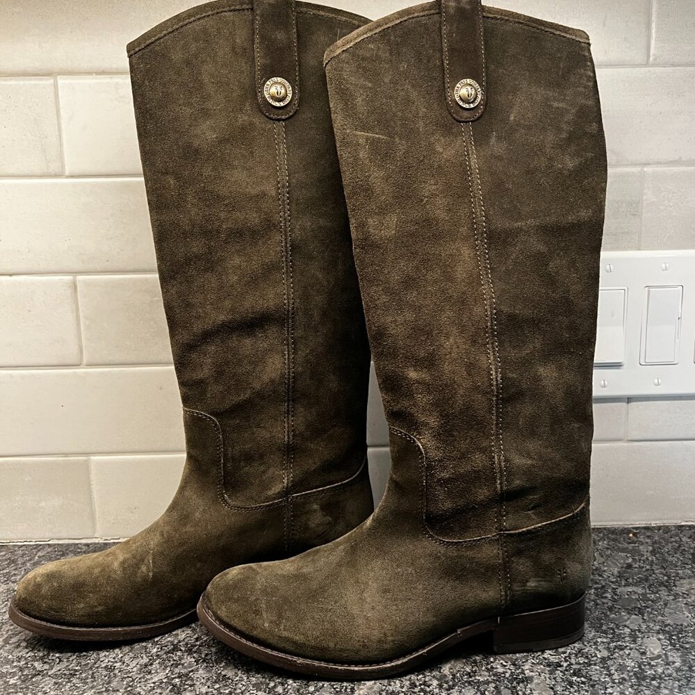 FRYE Melissa Button Boot Extended size 6.5 like new (wide calf)